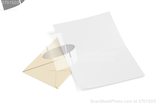 Image of Envelope and blank paper