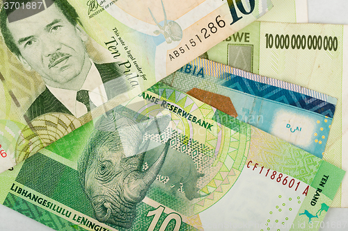 Image of South african countries banknotes