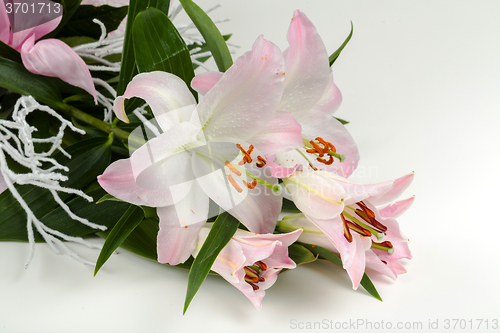 Image of bouquet of pink lily flower