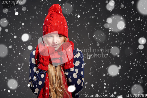 Image of Christmas girl, winter concept