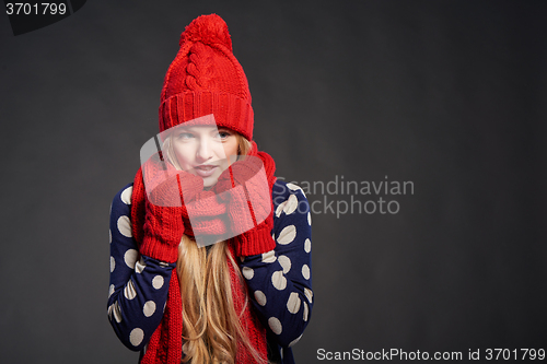 Image of Christmas girl, winter concept