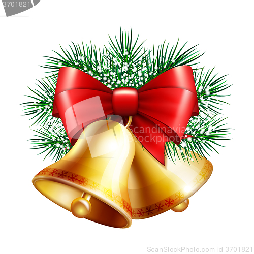 Image of Christmas golden bells