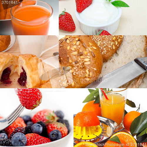 Image of ealthy vegetarian breakfast collage