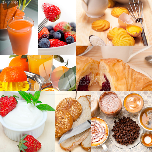 Image of ealthy vegetarian breakfast collage