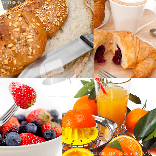 Image of ealthy vegetarian breakfast collage