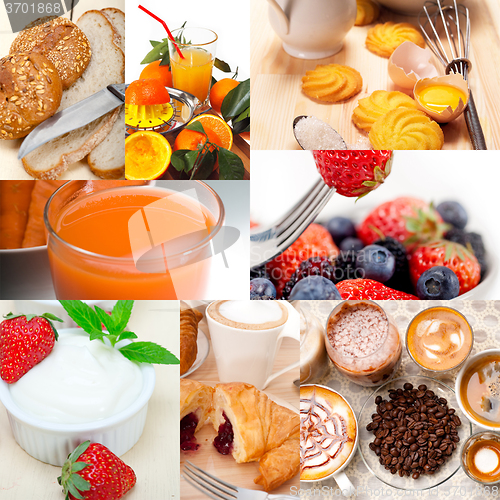 Image of ealthy vegetarian breakfast collage