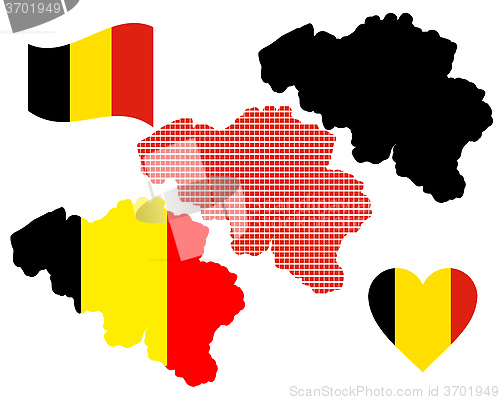 Image of map of Belgium