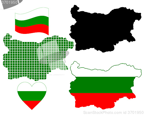 Image of map of Bulgaria