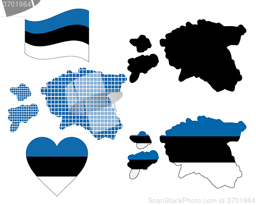 Image of map of Estonia
