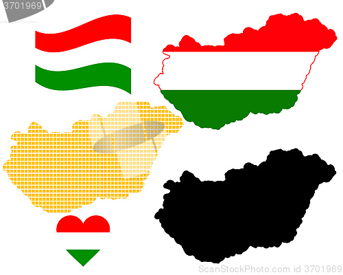 Image of map of Hungary