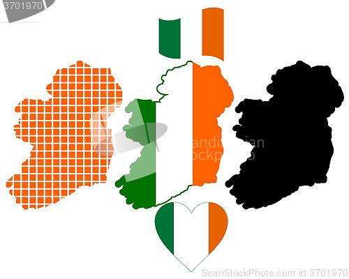 Image of map of Ireland