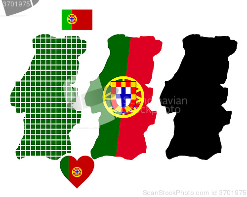 Image of map of Portugal