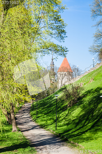 Image of Park in Tallinn, a beautiful spring day