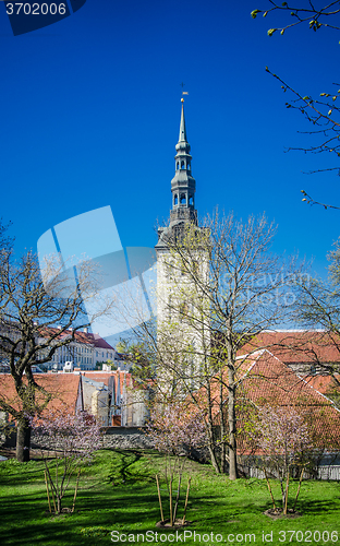 Image of View of the Old Tallinn beautiful spring day
