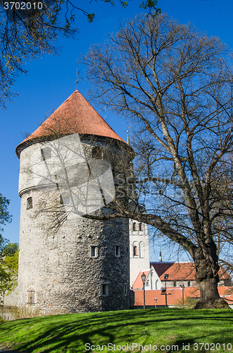 Image of View of the Old Tallinn beautiful spring day