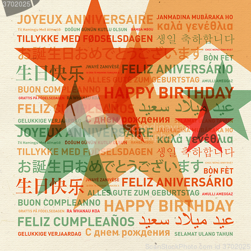 Image of Happy birthday card from the world