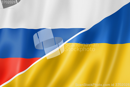 Image of Russia and Ukraine flag