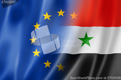 Image of Europe and Syria flag