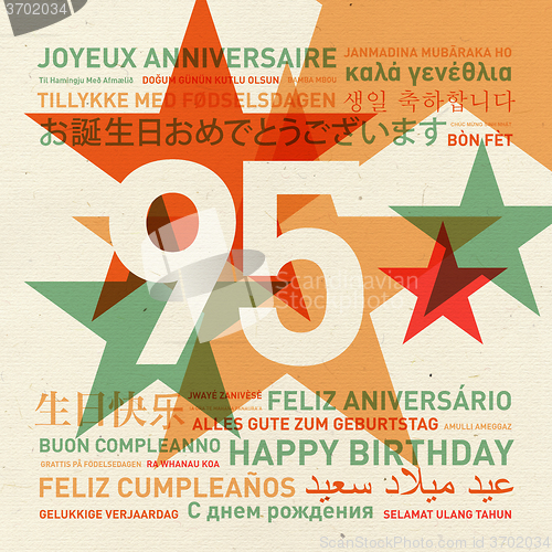 Image of 95th anniversary happy birthday card from the world