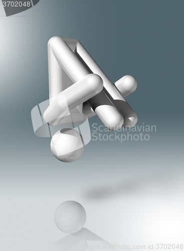 Image of Gymnastics Trampoline 3D symbol, Olympic sports