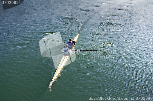 Image of Two rowers in a boat
