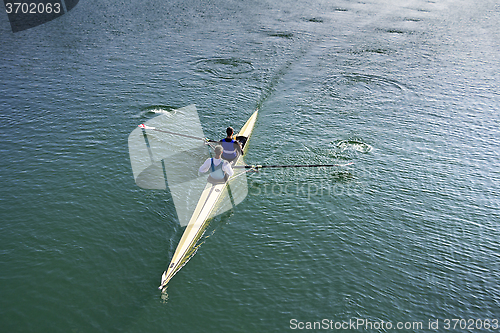 Image of Two rowers in a boat