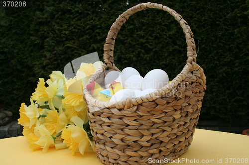 Image of Basket with  Easter eggs