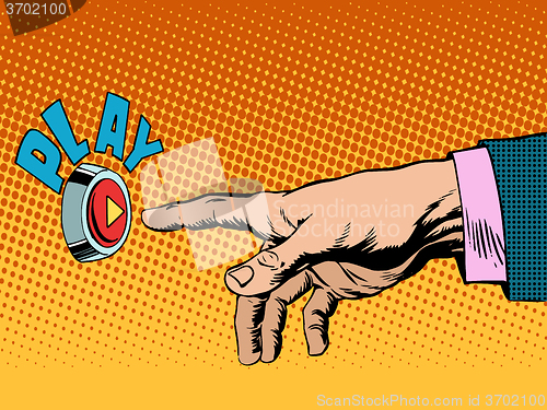 Image of Play button hand press