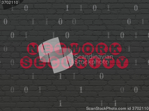Image of Privacy concept: Network Security on wall background