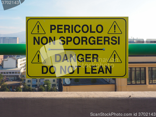 Image of Danger sign