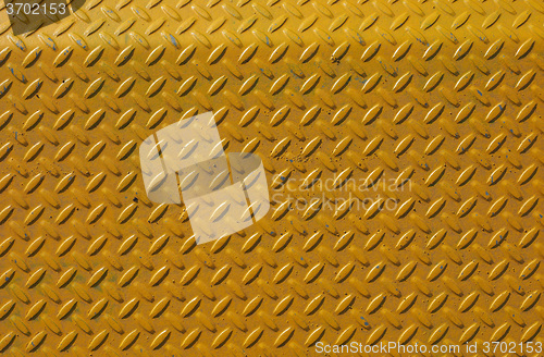 Image of Yellow steel diamond plate background