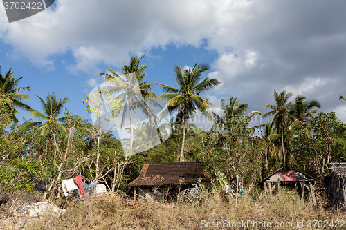 Image of indonesian house - shack on beach