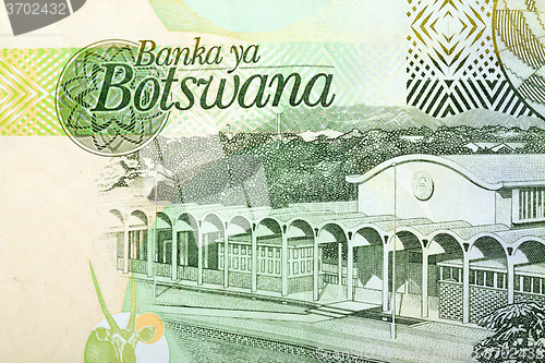 Image of Detail of 10 Botswana Pula banknote