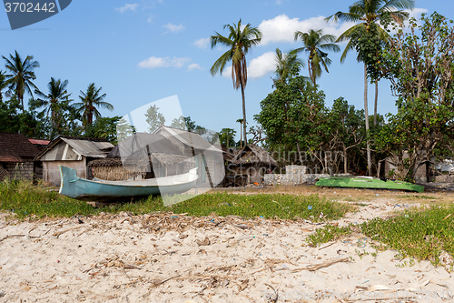 Image of indonesian house - shack on beach