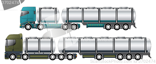 Image of Commercial tankers with dromedary tractors