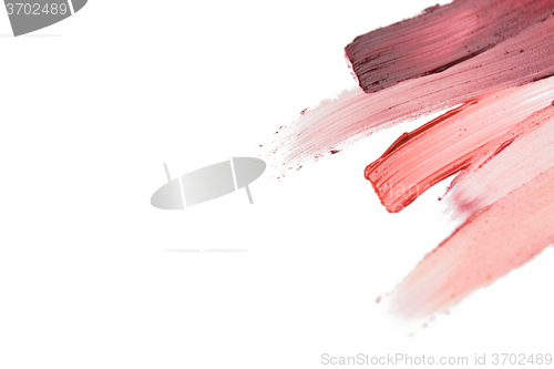 Image of close up of lipstick smear sample