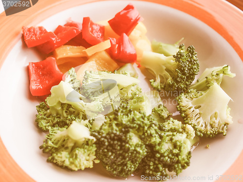 Image of Retro looking Vegetable food