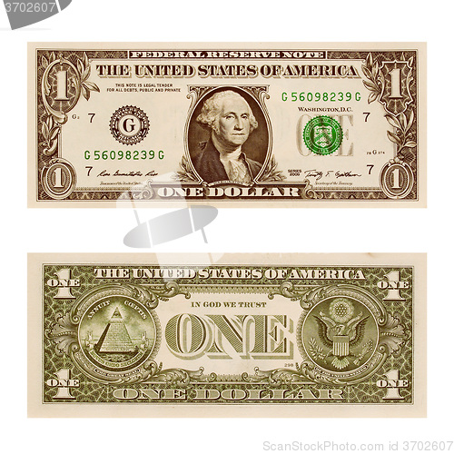 Image of Retro look Dollar note 1 Dollar