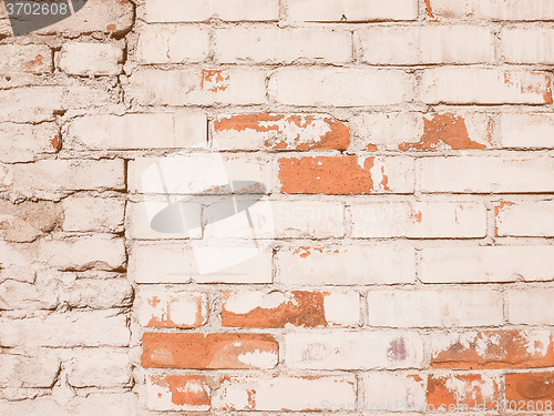 Image of Retro looking White brick wall