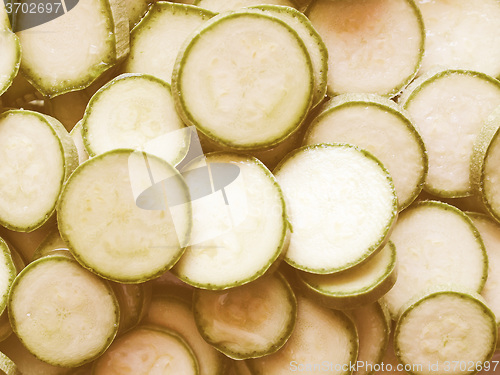 Image of Retro looking Courgettes zucchini