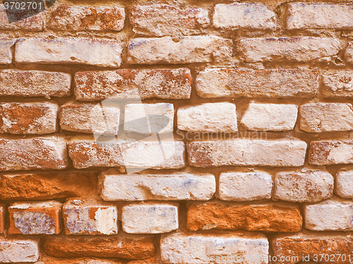 Image of Retro looking Red brick wall
