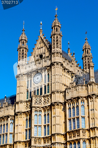 Image of in london old historical    parliament glass  window    