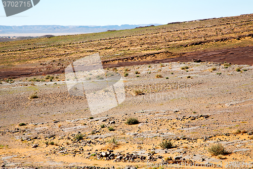 Image of mountain old fossil in  the desert  