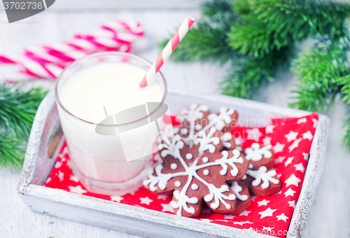 Image of cookies with milk