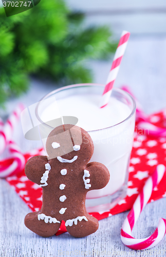 Image of cookies with milk