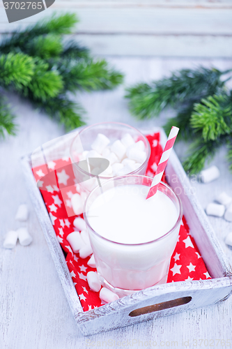 Image of fresh milk and marshmellow