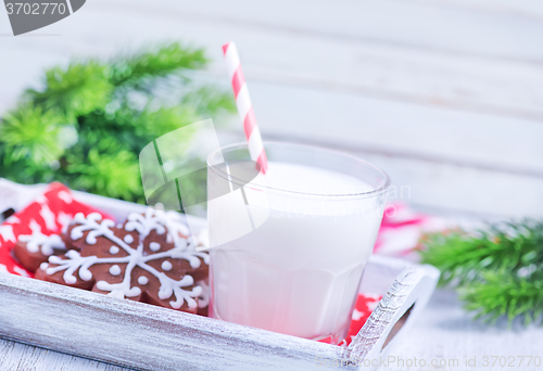 Image of cookies with milk