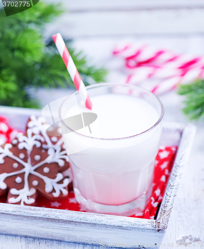 Image of cookies with milk