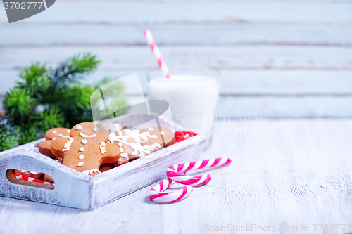 Image of cookies with milk
