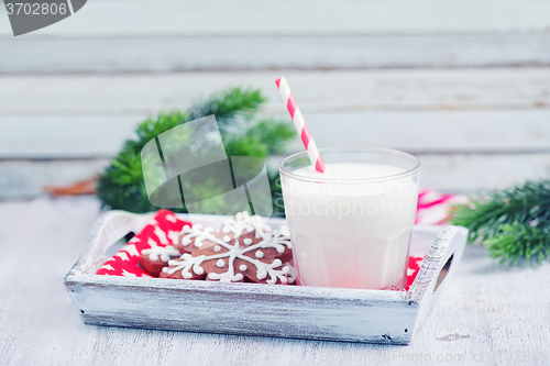 Image of cookies with milk